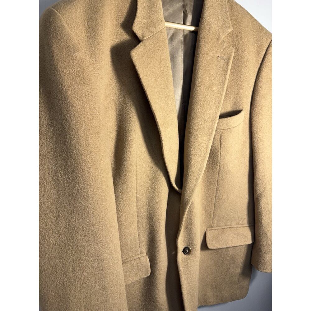 Camel‎ Hair Sport Coat Blazer Men’s 44R Tan Club Room Charter Club - Picture 2 of 12